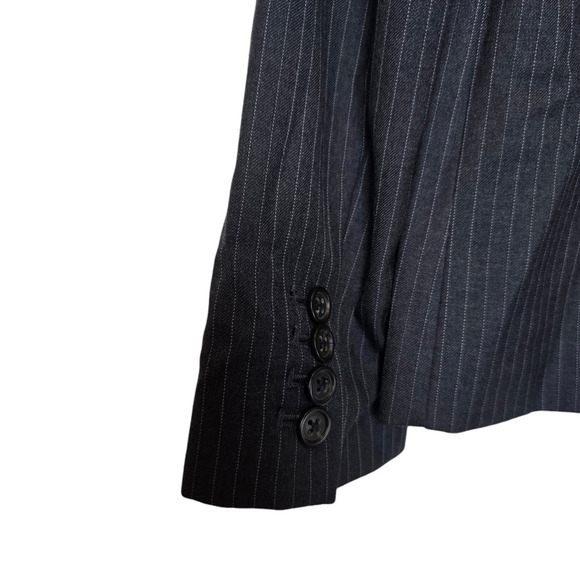 J. Crew Super 120s Pinstripe Wool Blazer Navy Size 2 - Picture 3 of 9